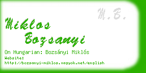 miklos bozsanyi business card