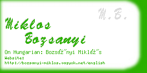 miklos bozsanyi business card